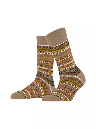 BURLINGTON | Damen Socken FAIR ISLE DELIGHT 36-41 camel | 